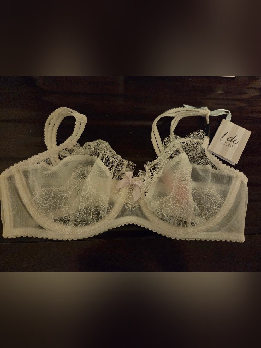 Victoria's Secret 'I do' Collection Sheer Lace Underwire Bra, 34C